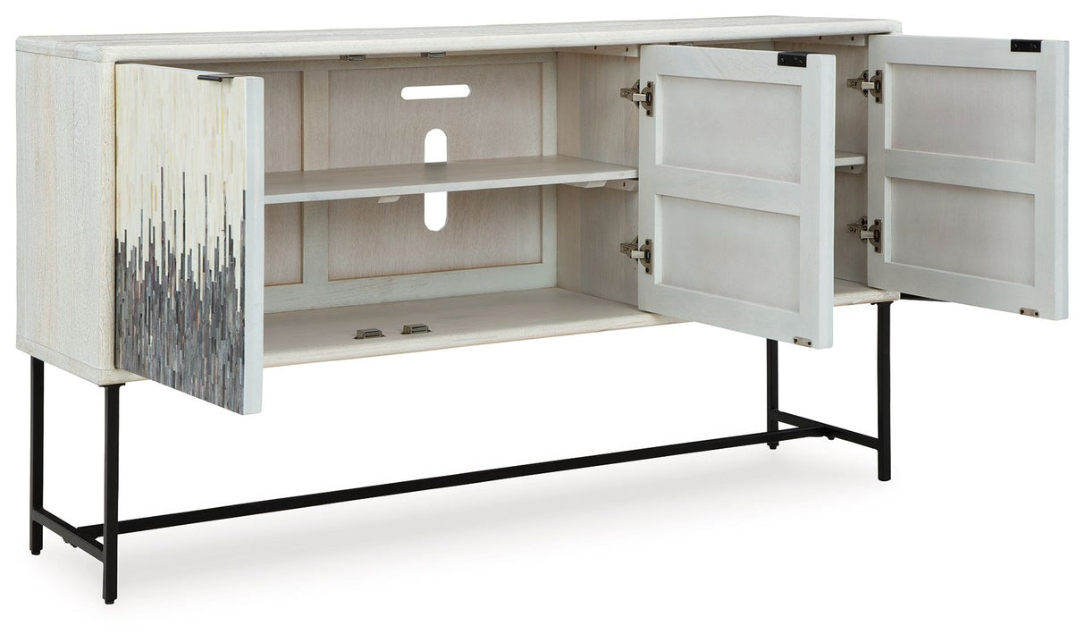 Freyton - Accent Cabinet - White / Gray