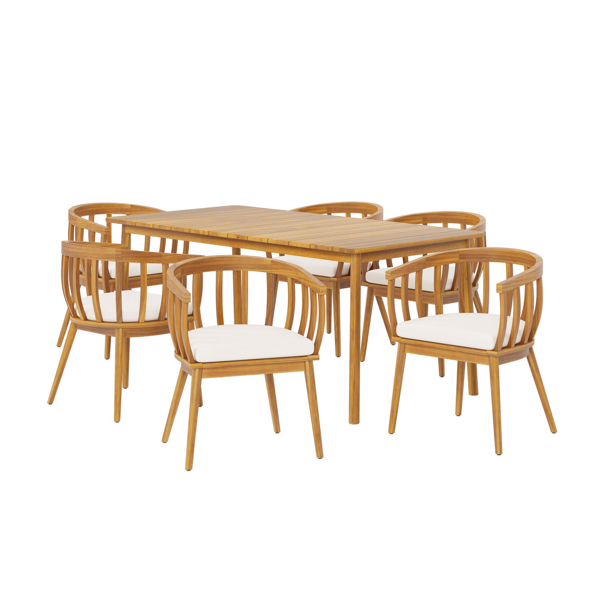 Klismos Outdoor Patio 7PCS Dining Set