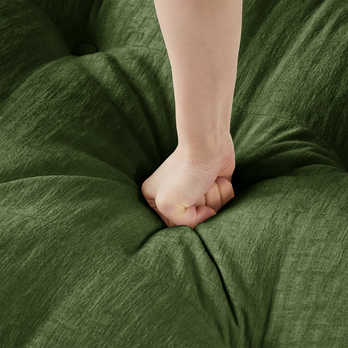 73 Chenille Ottoman