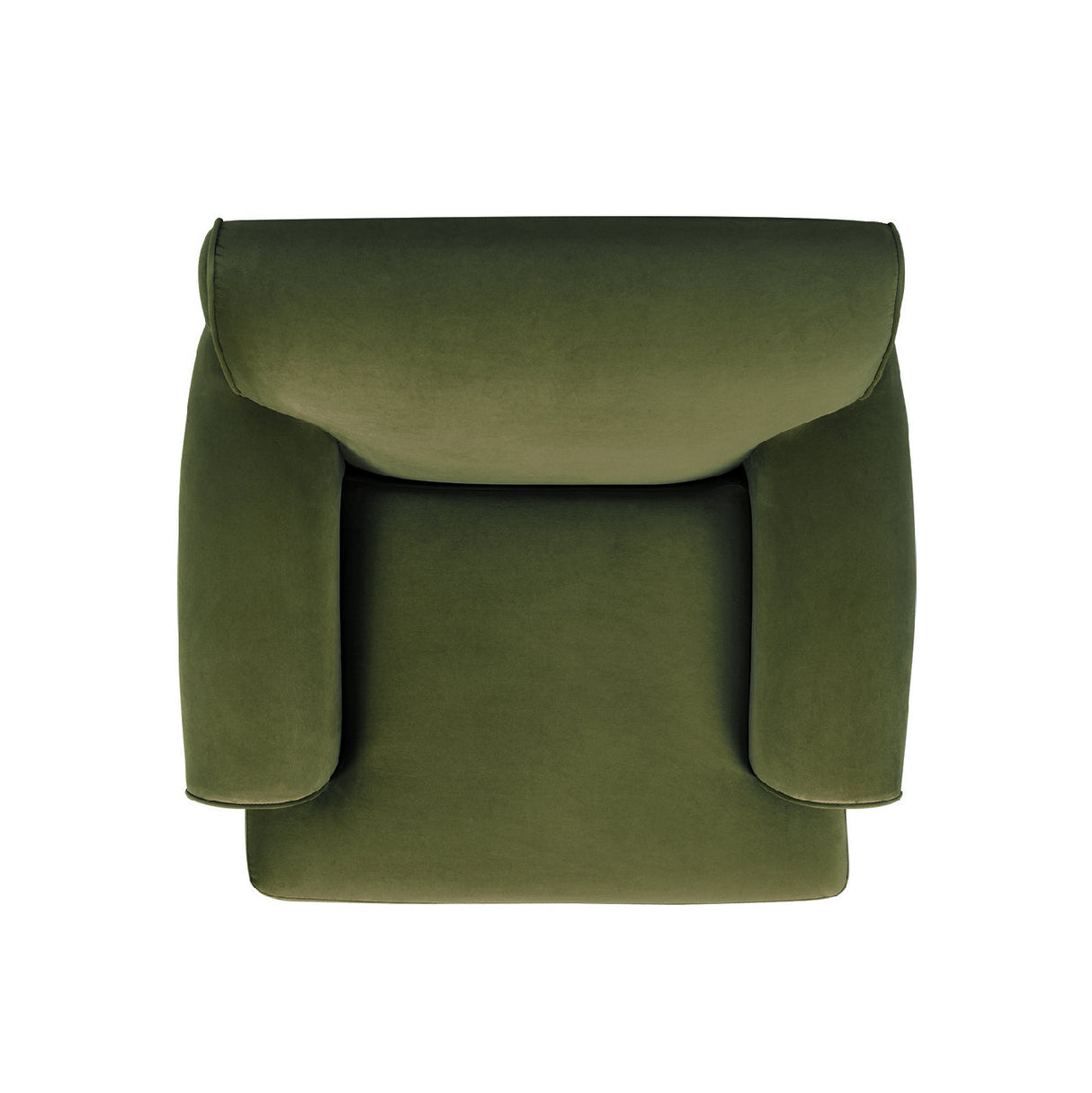 Alana 38" Lawson Accent Arm Chair Metal Casters, Olive Green Performance Velvet