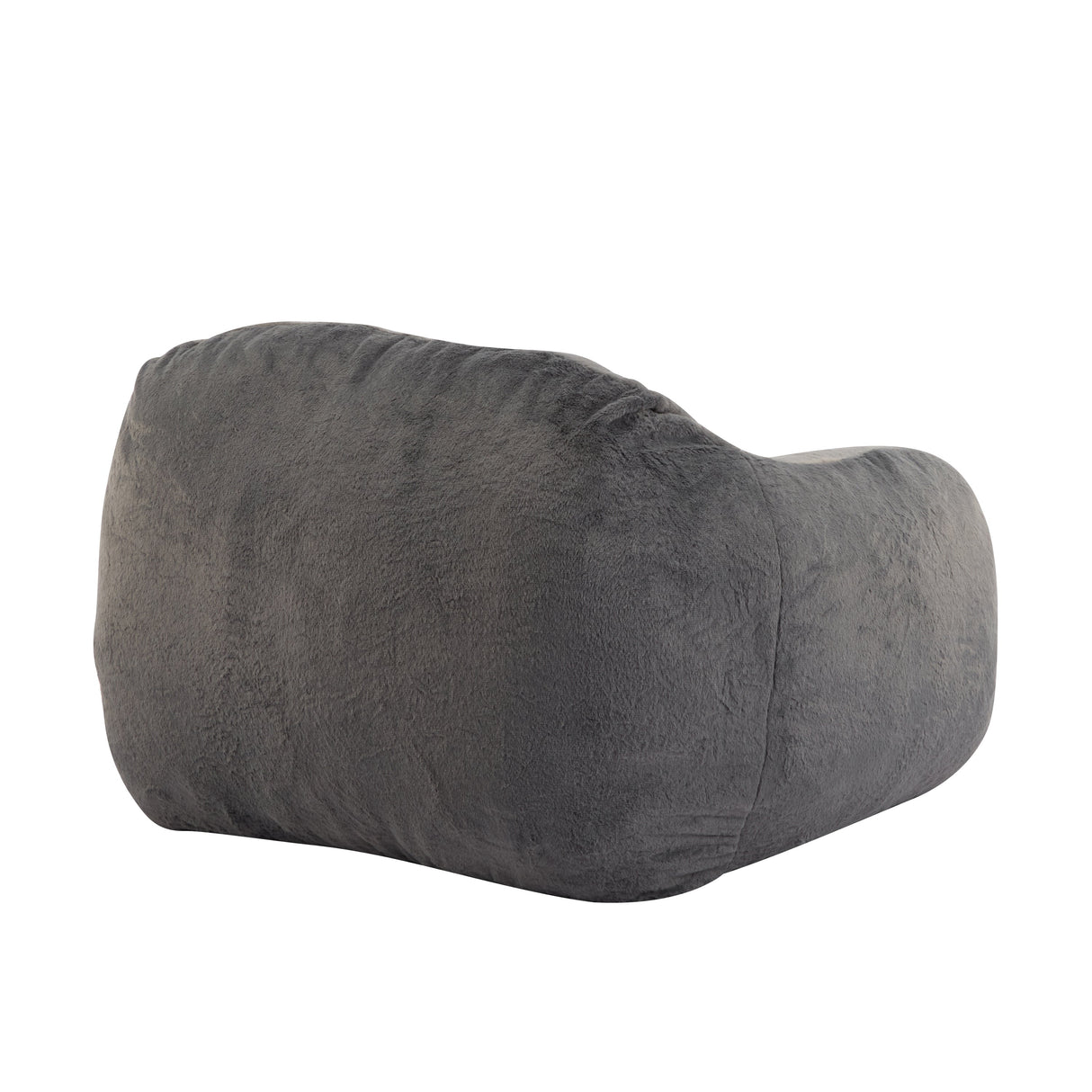 Sezze Indoor Bean Bag Chair with Gray Faux Fur