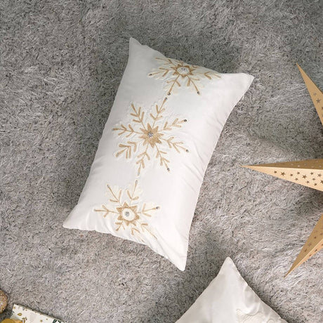Handcrafted-Snowflake-Beaded-Holiday-Pillow-Throw-Pillows