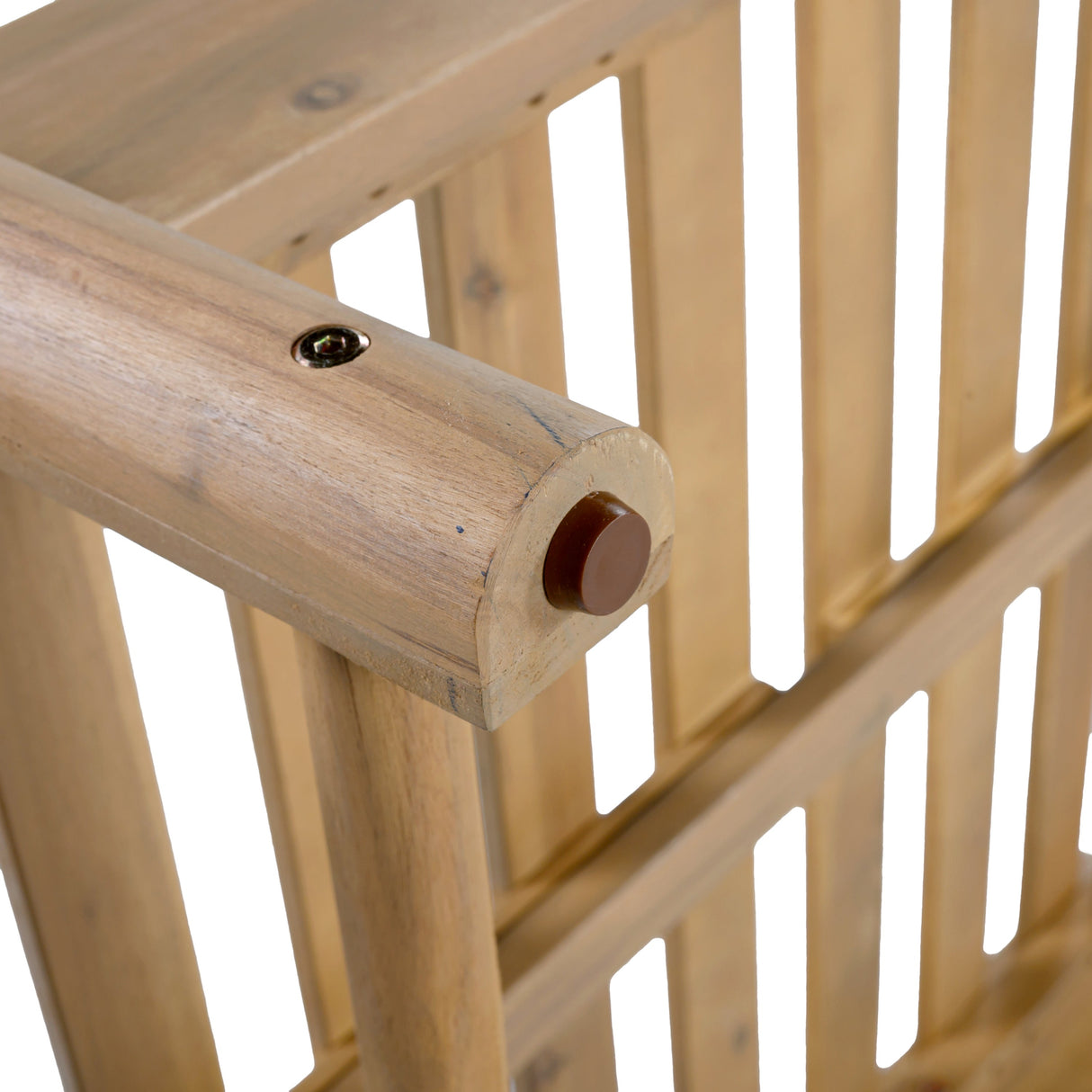 Light Teak Finish Acacia Wood Chaise Lounge Frame