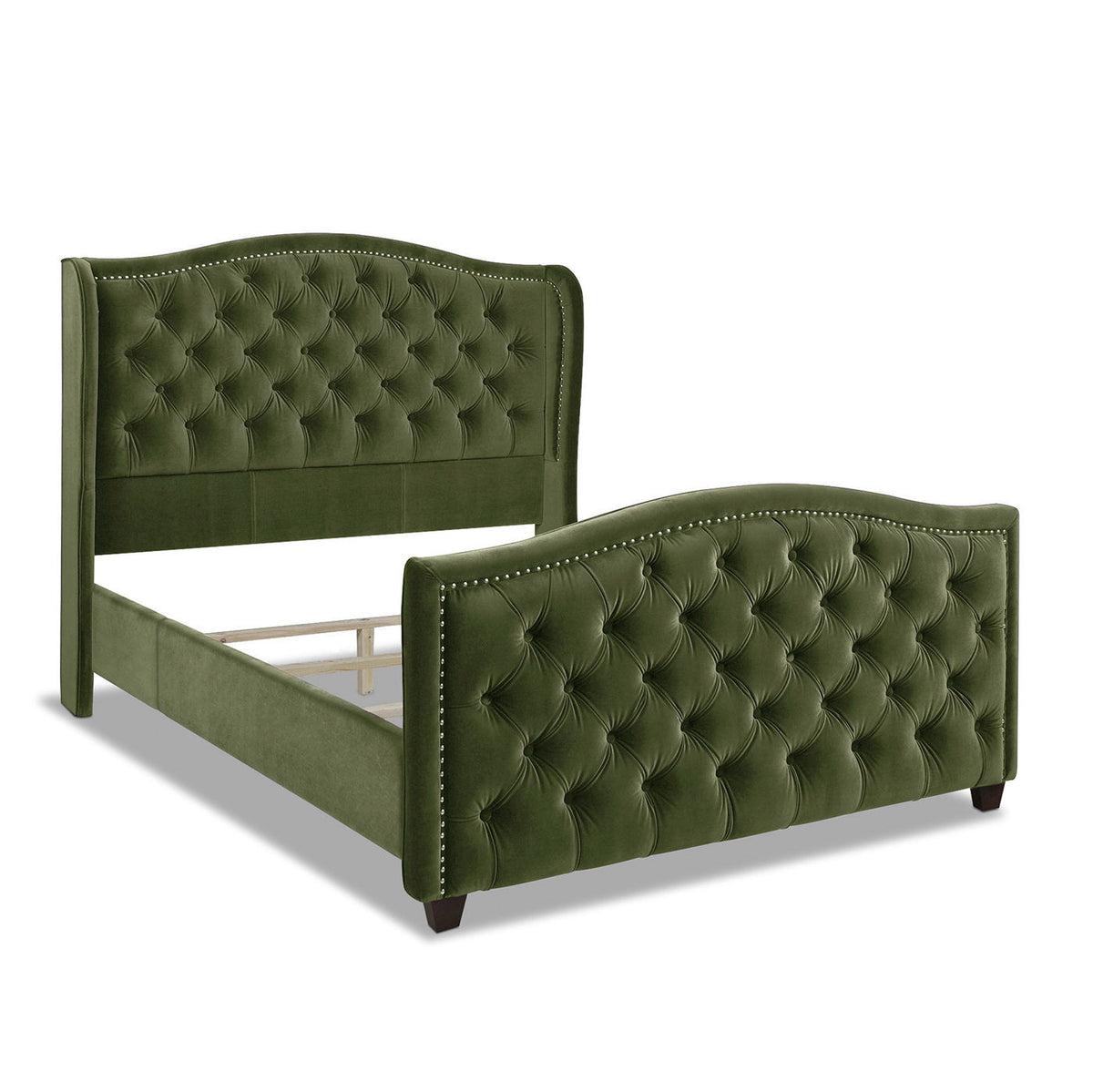 Marcella - Upholstered Shelter Headboard Bed Set