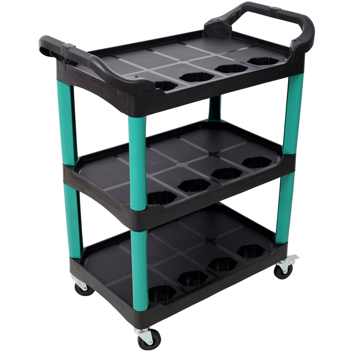 3 Tier Rolling Auto Detail Cart With Wheels