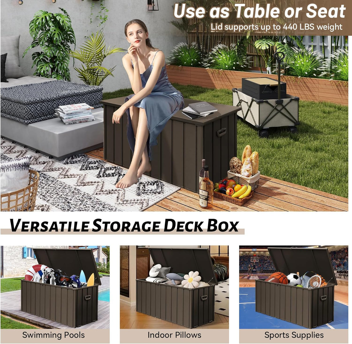 190 Gallon Metal Deck Box