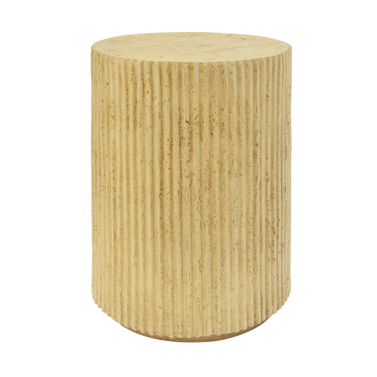 Cylindrical Outdoor Side Table in Antique Brown Finish