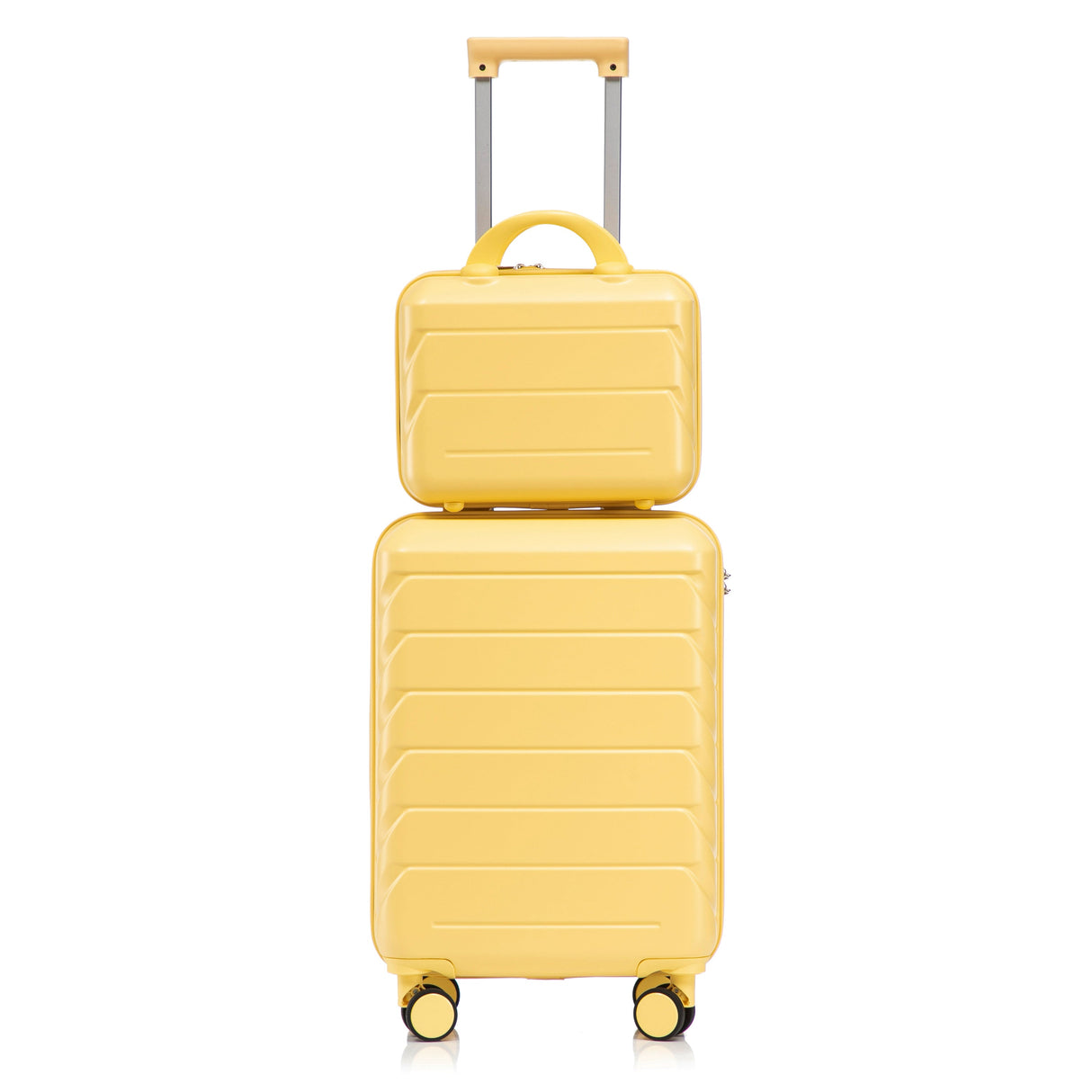 14'/20' 2-Piece ABS Spinner Wheel Luggage Set with Combination Lock