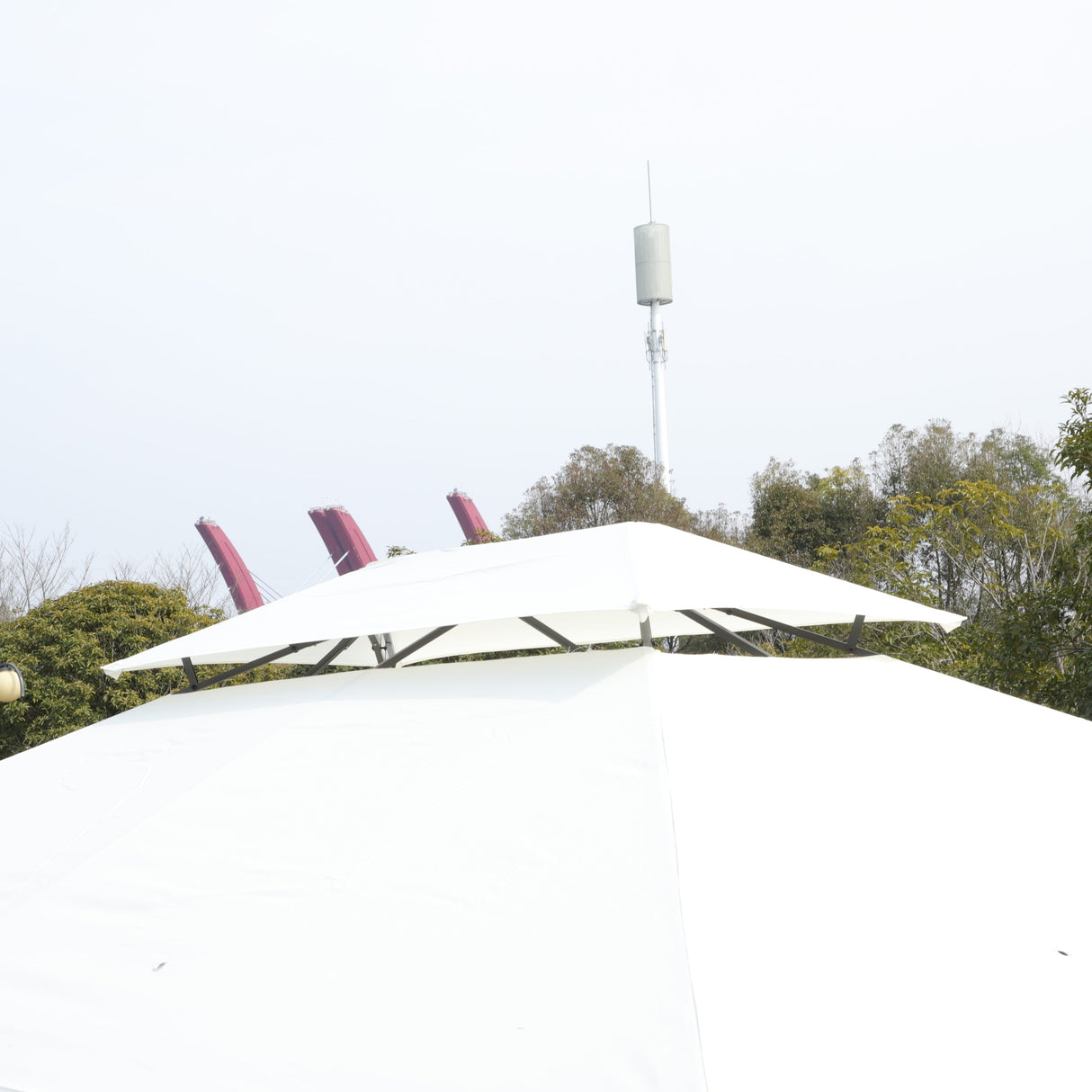 13x10 Outdoor Patio Gazebo Tent with Ventilated Double Roof and Sidewalls