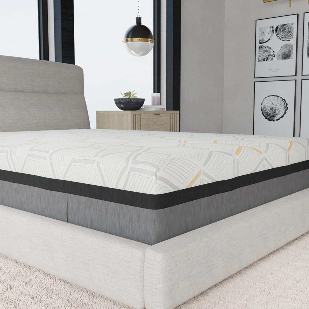 Hybrid copper gel cooling memory foam mattress with edge support and air ridge foam
