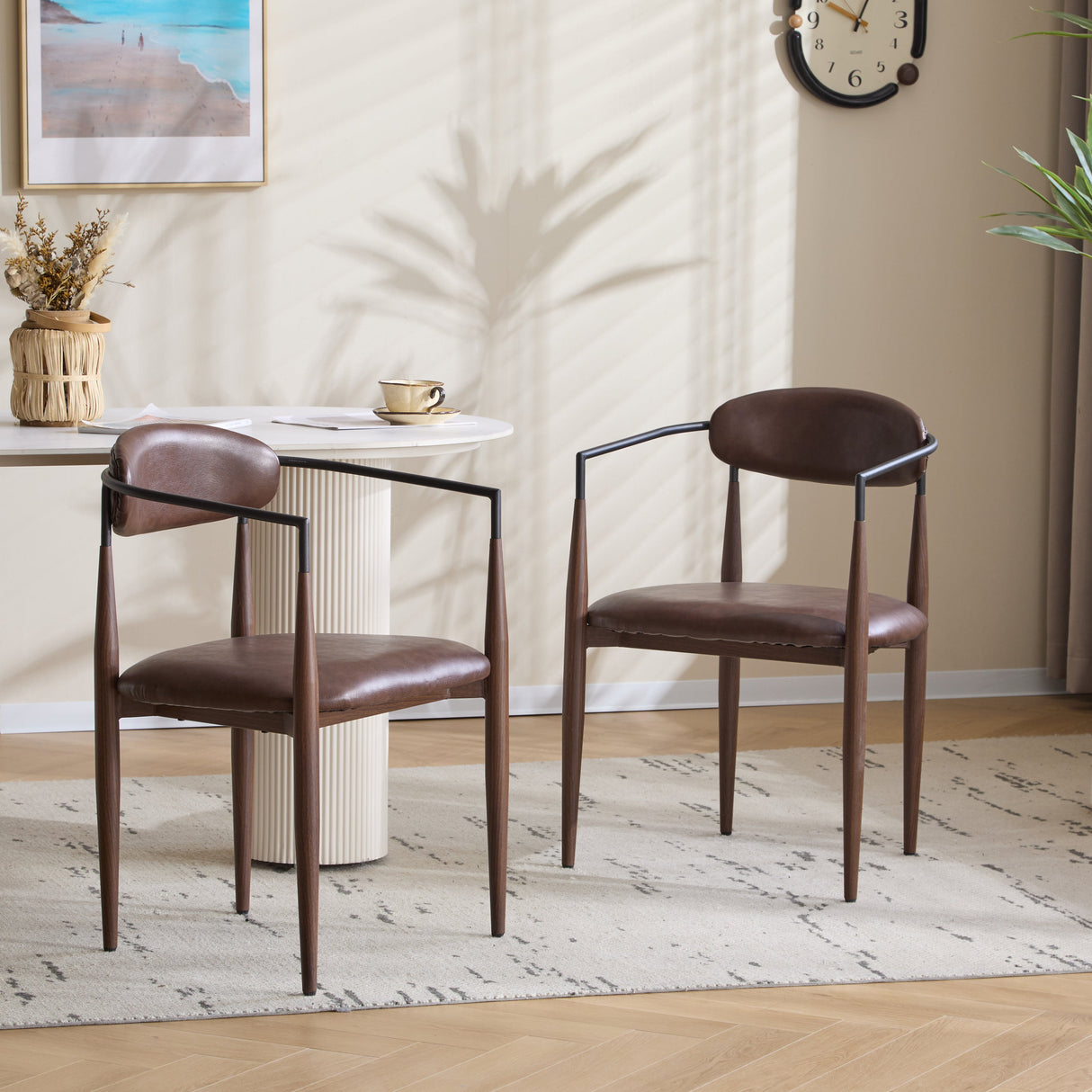 Fielding Mid-Century Modern Dining Chair, Set of 2