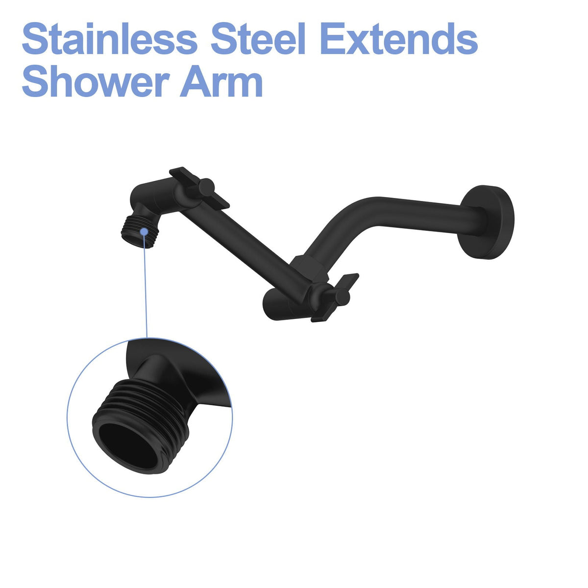 Sleek Design Stainless Steel Shower Arm Extension