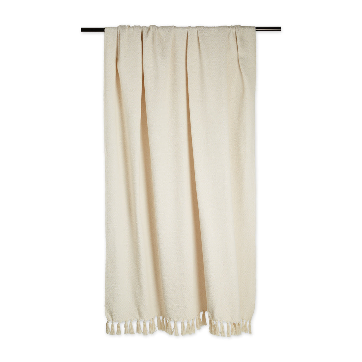 DII Fields of Diamond Woven Cotton Throw Blanket, 50x60", Natural