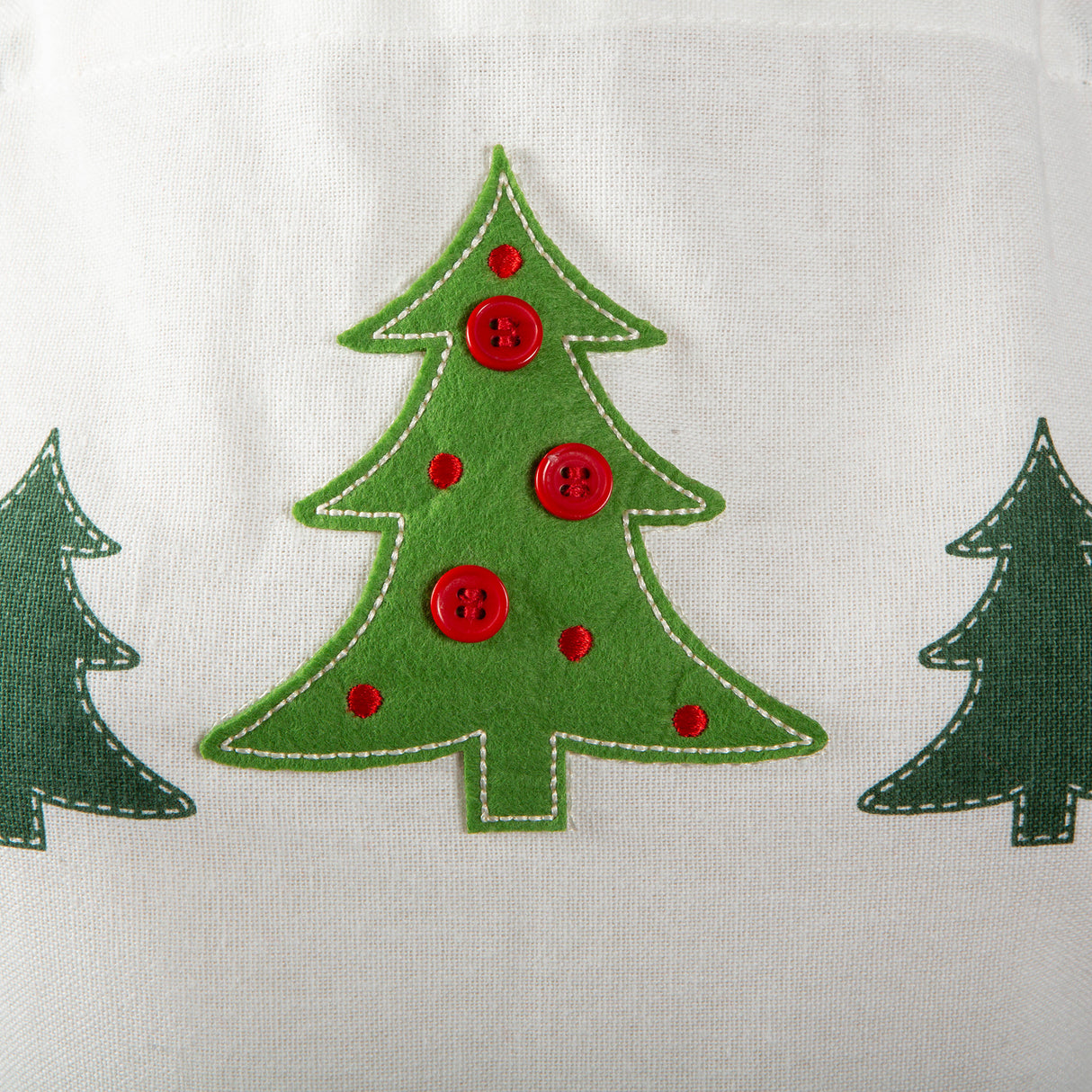 DII Cotton Christmas Skirt Apron, Jolly Tree