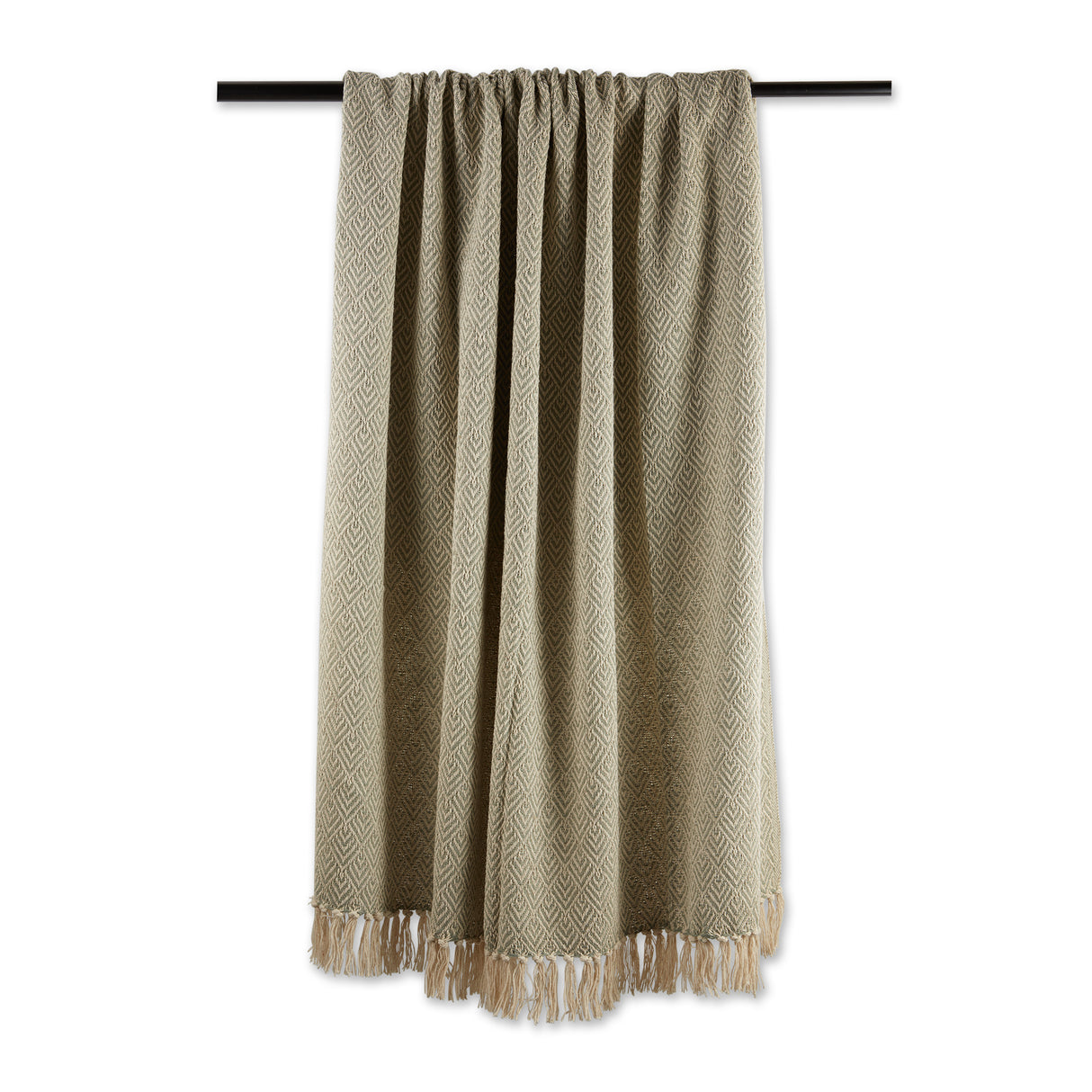 DII Cotton Diamond Throw Blanket, 50x60", Artichoke