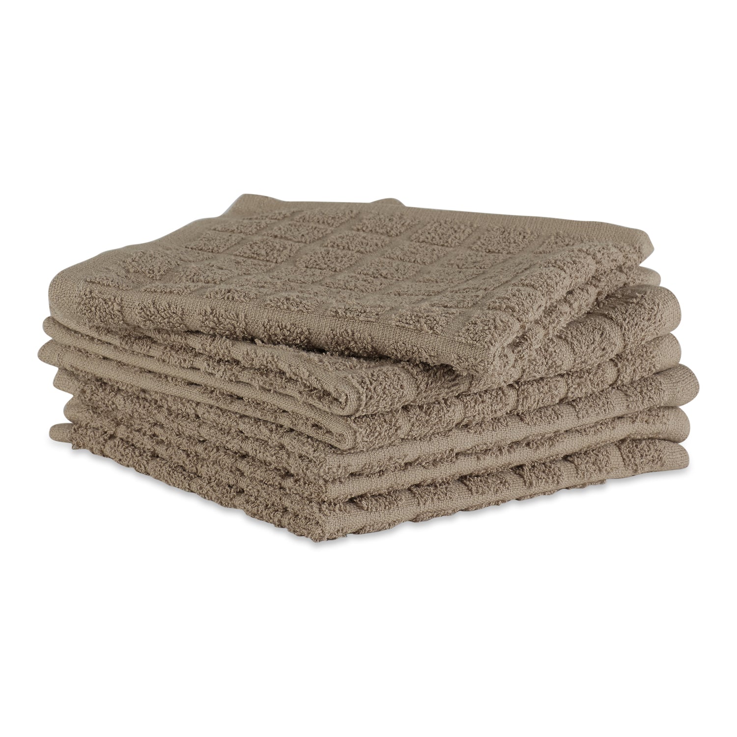 DII-Windowpane-Terry-Dishcloth-Set-6-Piece,-Stone-DISHCLOTH-SET