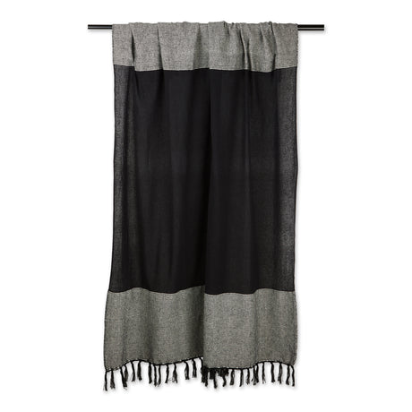 DII-Urban-Cityscape-Border-50x60-Inch-Throw-Blanket,-Black-THROW