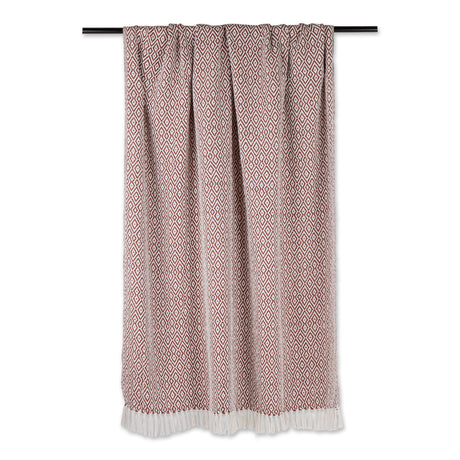 DII-Double-Diamond-Cotton-Throw-Blanket,-50x60-Inches,-Cinnamon-THROW