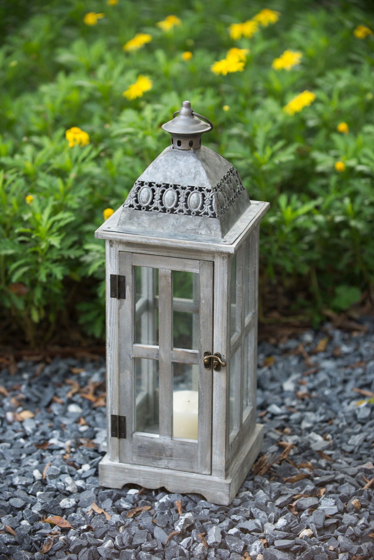 Wooden Candle Lantern Decorative Set for Indoor and Outdoor Use