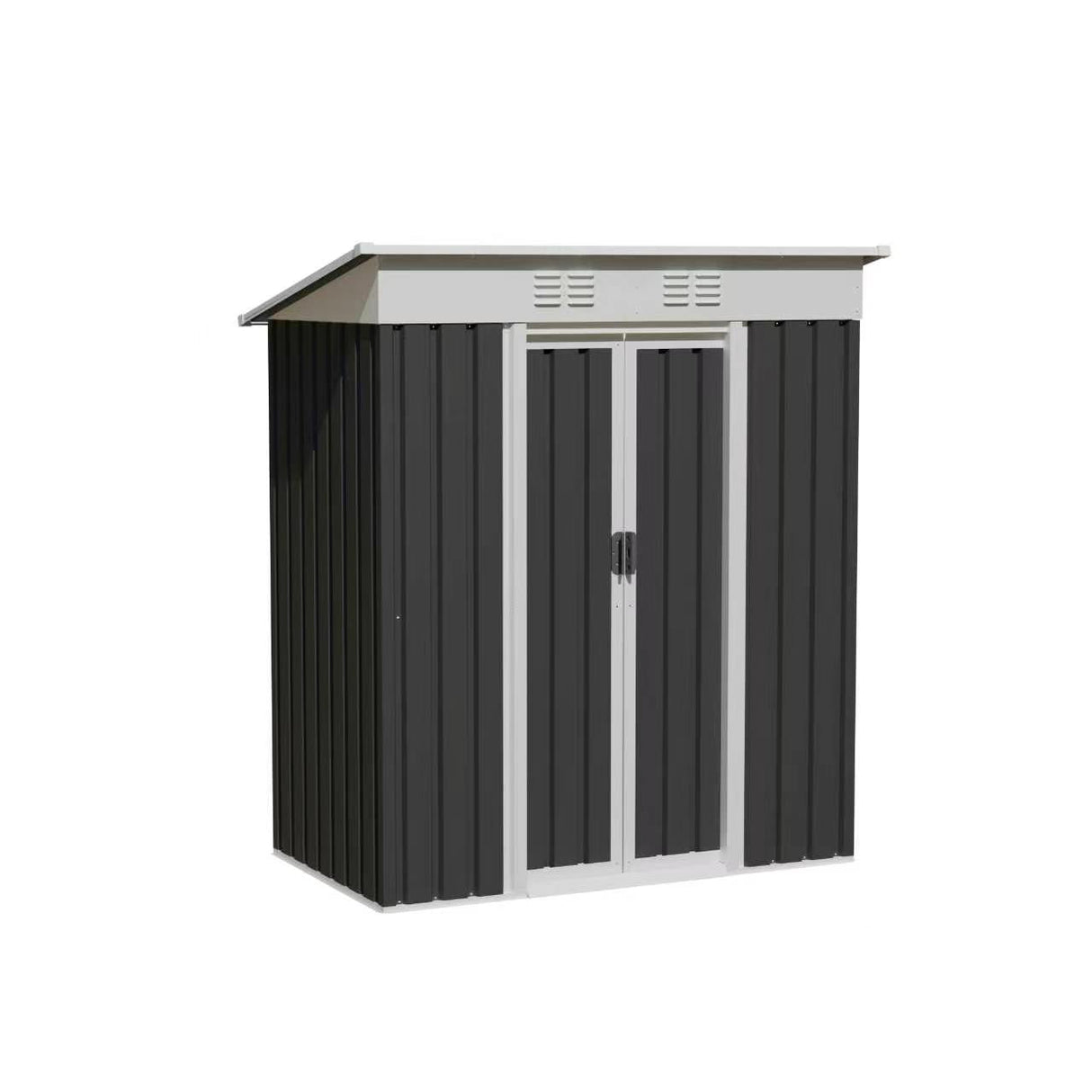 5x3 FT Metal Garden Shed with Sliding Door
