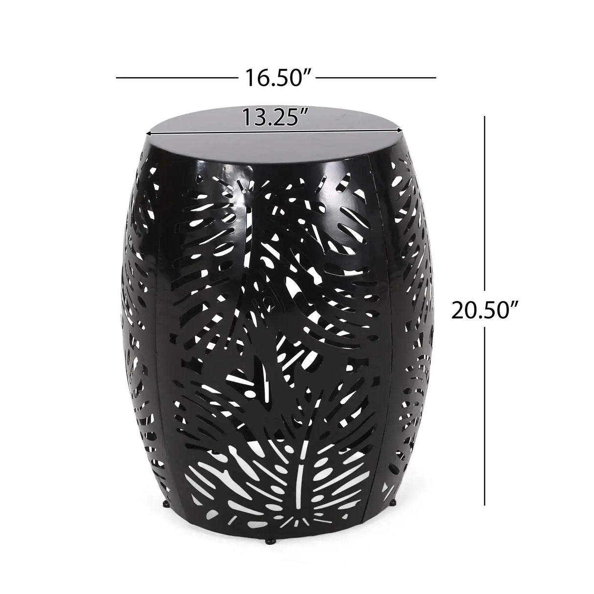 Modern Design Metal End Table, Large