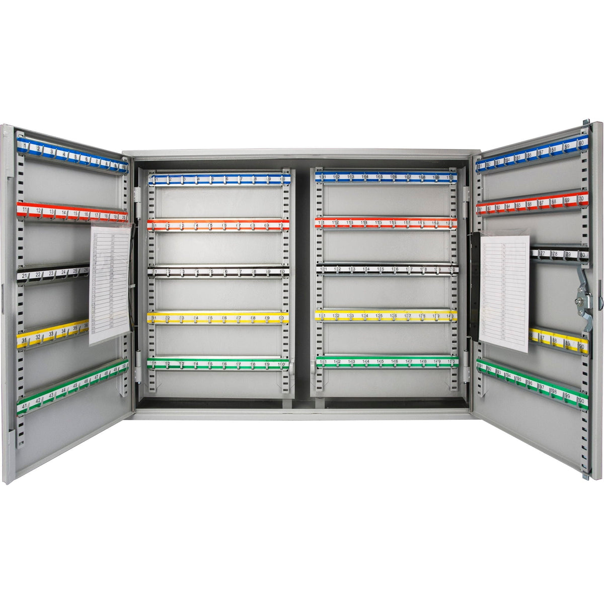 Adjustable Key Cabinet with Lock - Multiple Sizes, Gray or Black