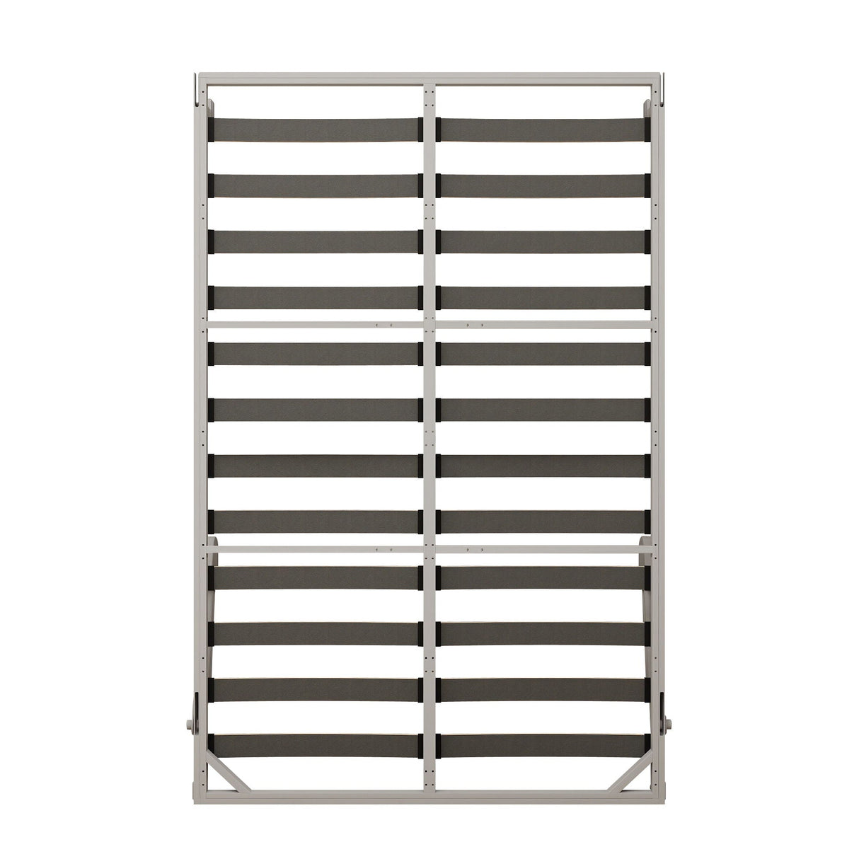 Queen Size Vertical Murphy Wall Cabinet Folding Bed With Automatic Legs - Gray