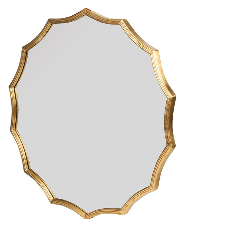 D40' Round Sunburst Wall Mirror with Gold Finish, Wall Decor Mirror for Entryway Bedroom Living Room