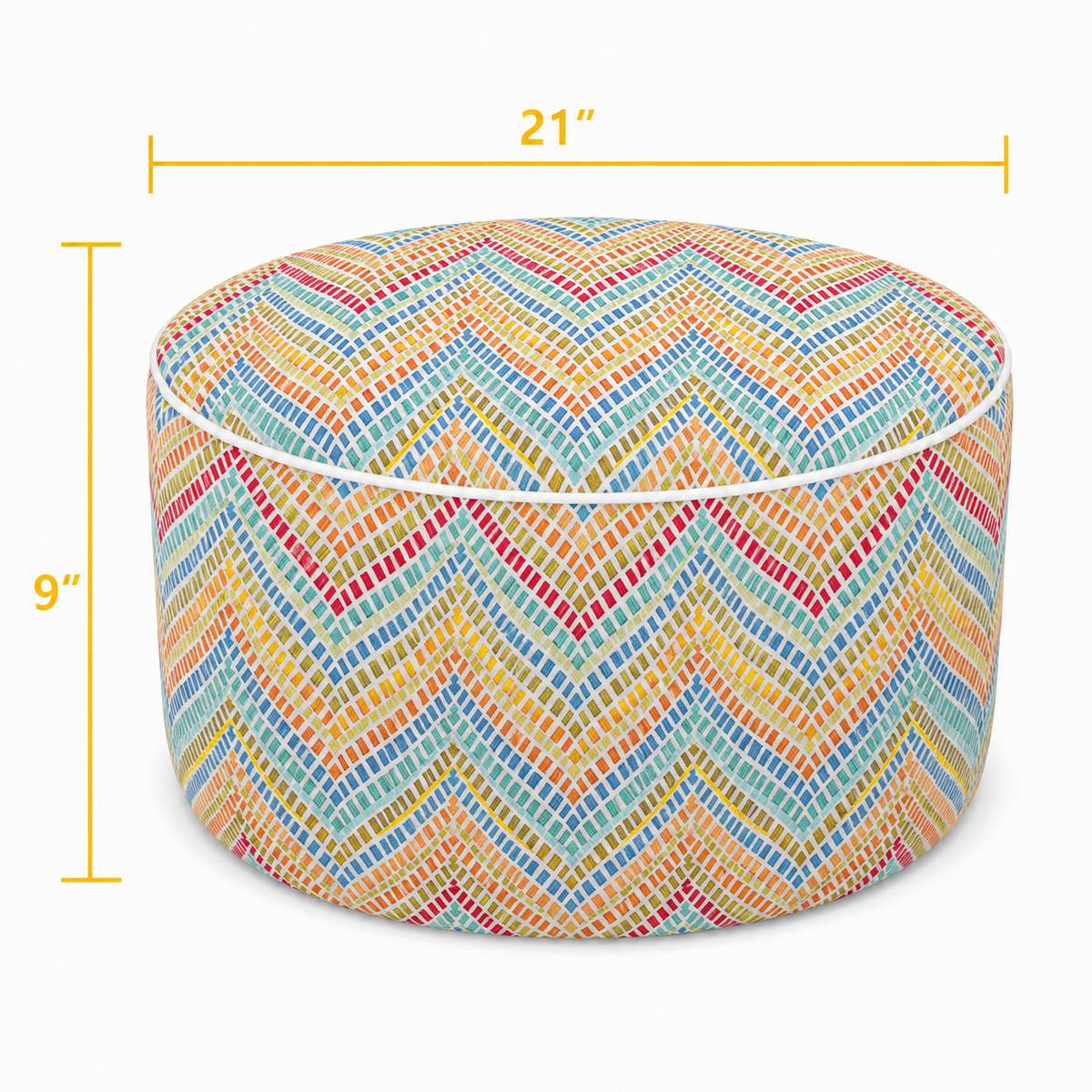 Outdoor Inflatable Ottoman 21"x21"x9"