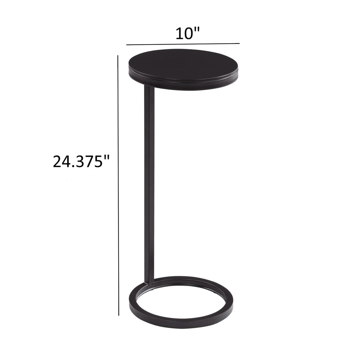 Yancey - Round Accent Table - Antique Bronze