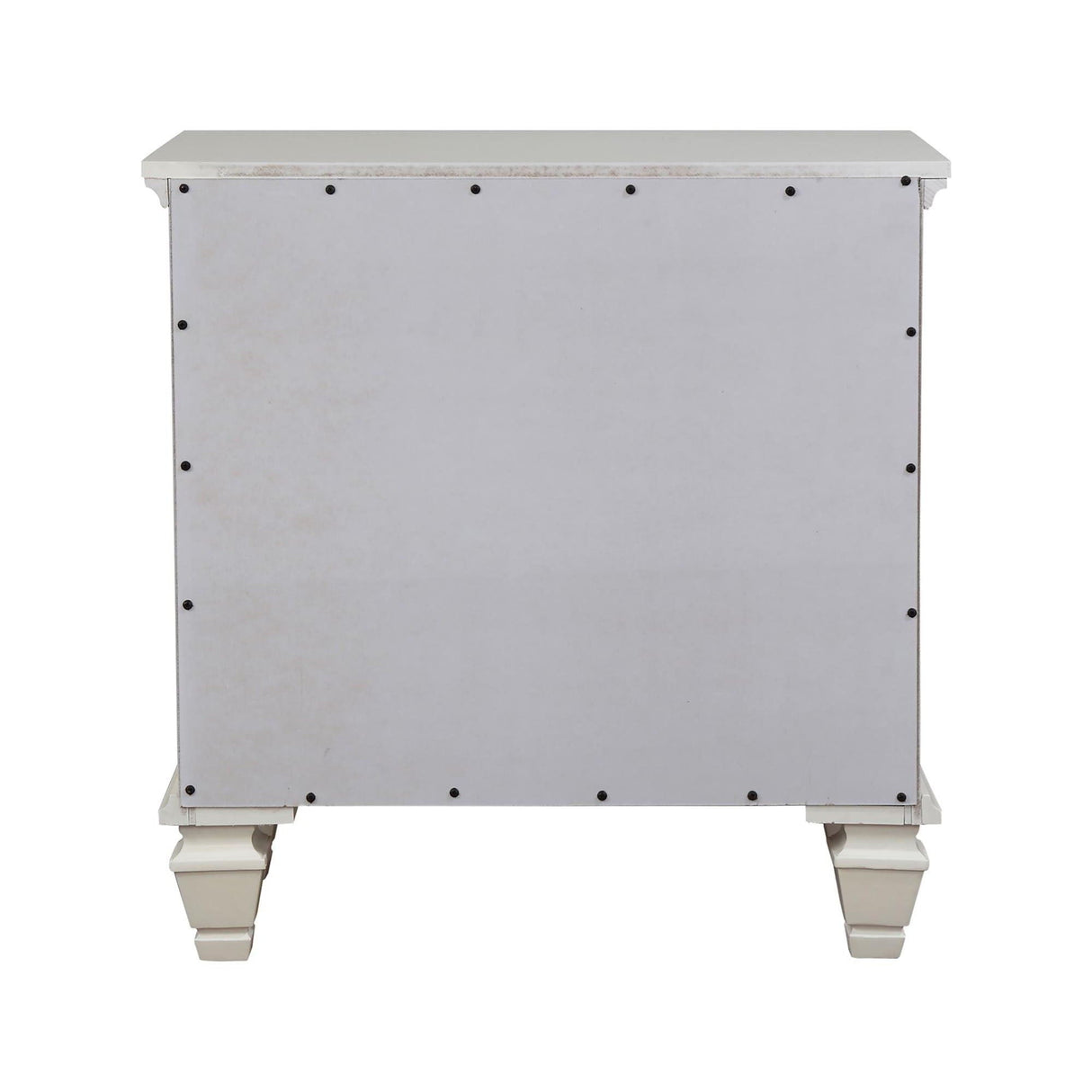 Cottage 3 Drawer Nightstand With Pull Out Tray - Cream White