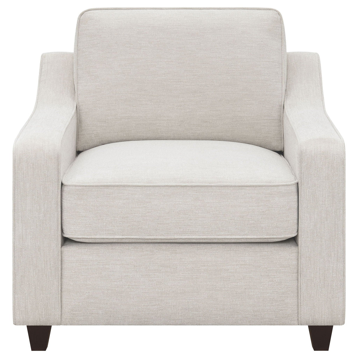 Mahaffey - Upholstered Sloped Track Arm Chair - Beige