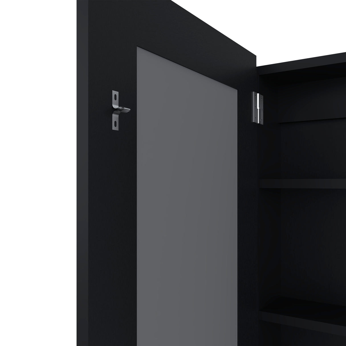 Medicine Cabinet 25.7" H, 1 Door, 3 Shelves, 1 Mirror