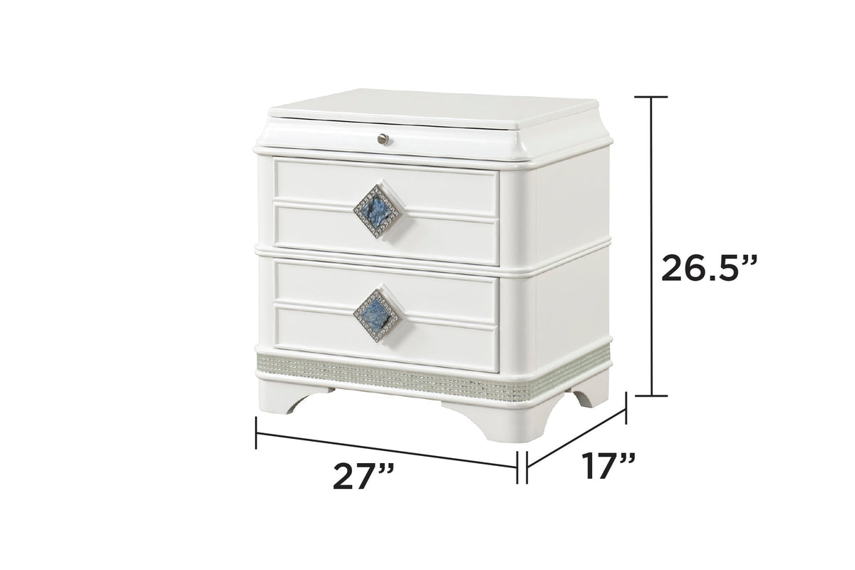 Laguna Modern Style 4 Pc Queen Upholstered Bedroom Set