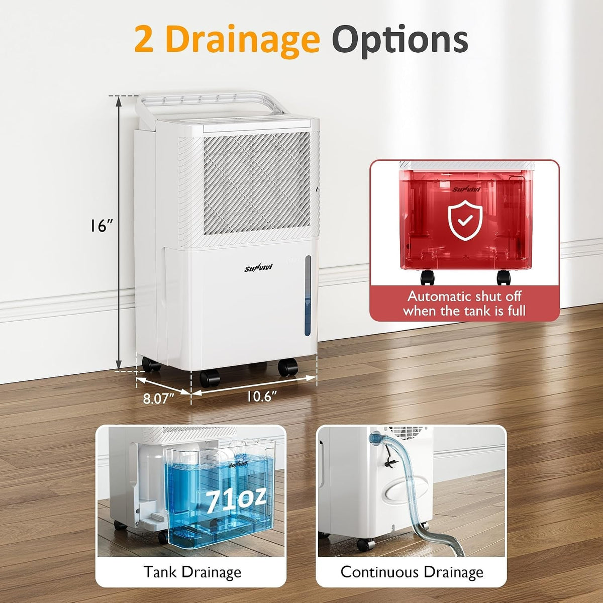 1500 Sq.Ft Dehumidifier for Home