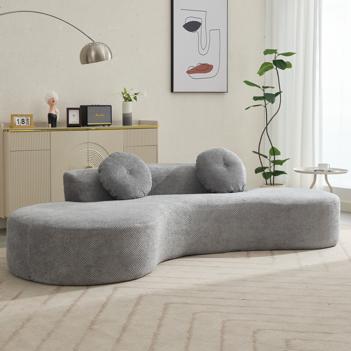 105.5'' Curved Sofa - Modern Minimalist Design