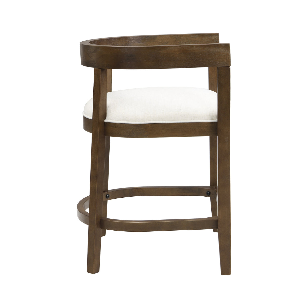 Modern Rubberwood Counter Stool Set with Upholstered Seats