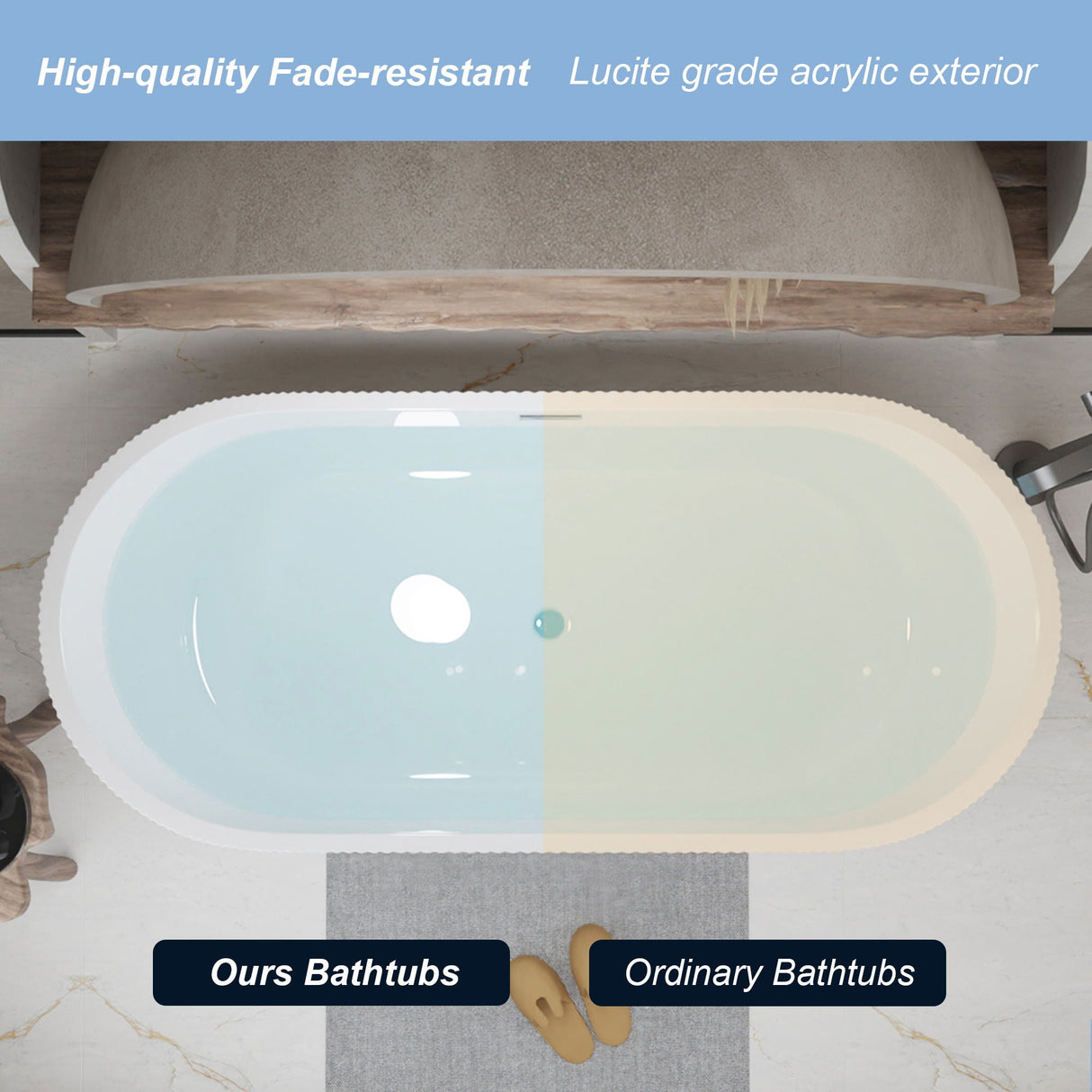 Linear Freestanding Soaker Tub