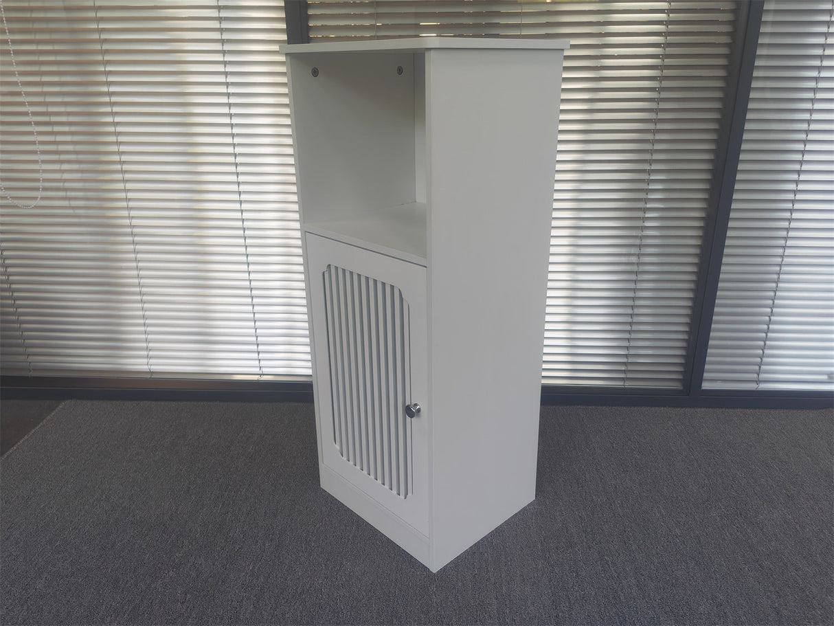 Bathroom Low Cabinet with Louvered Door