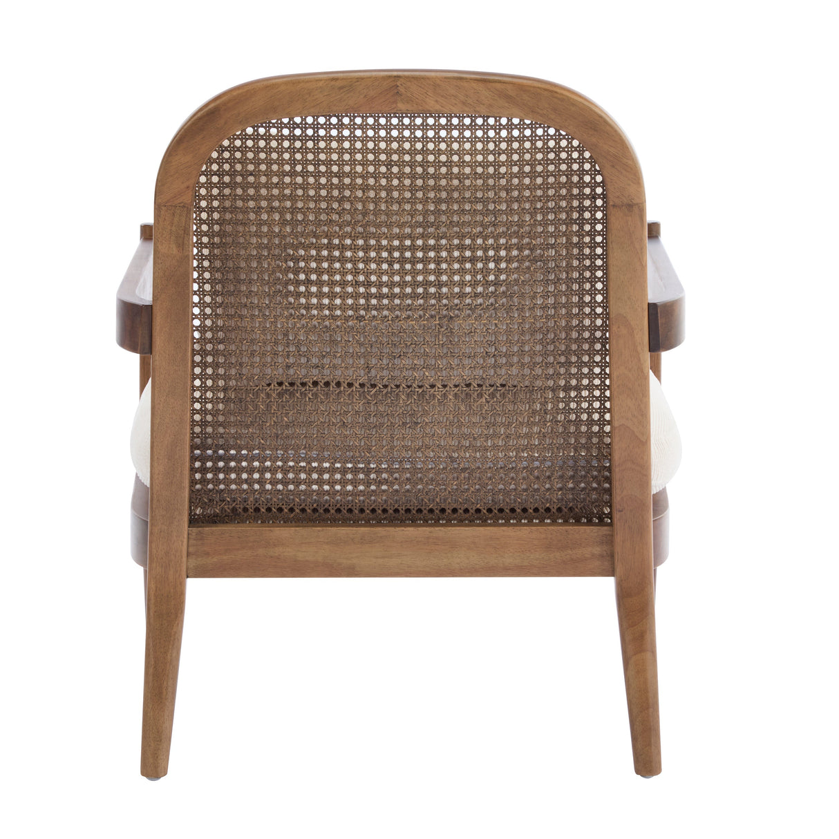 Elliston Rattan Backrest Solid Wood Accent Chair with Cushions - Set of 2