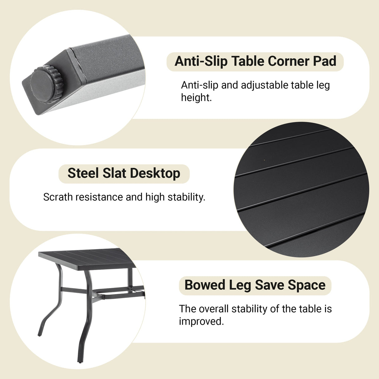 Outdoor Dining Table for 6