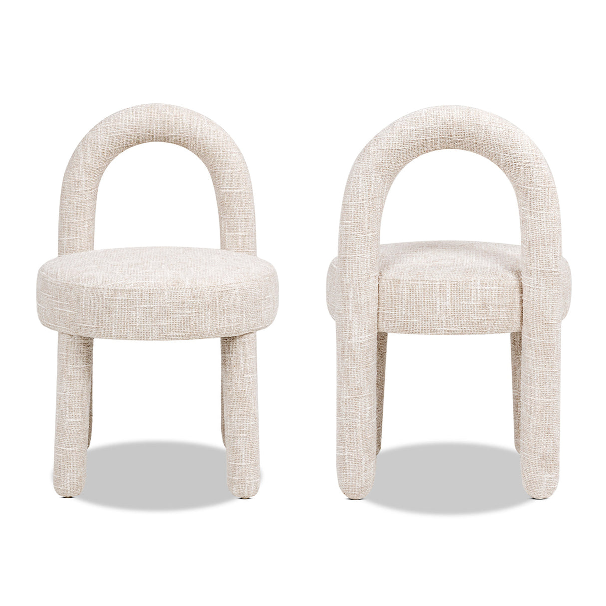 Penny Round Arched Fully Upholstered Dining Side Chair, Set of 2