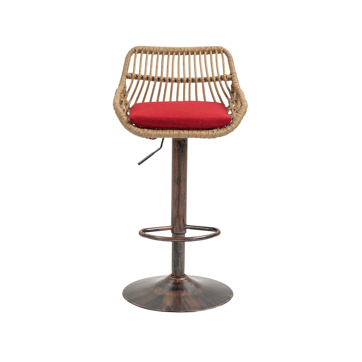 Modern Swivel Bar Stools Adjustable Counter Chairs With Footrest (Set of 2)
