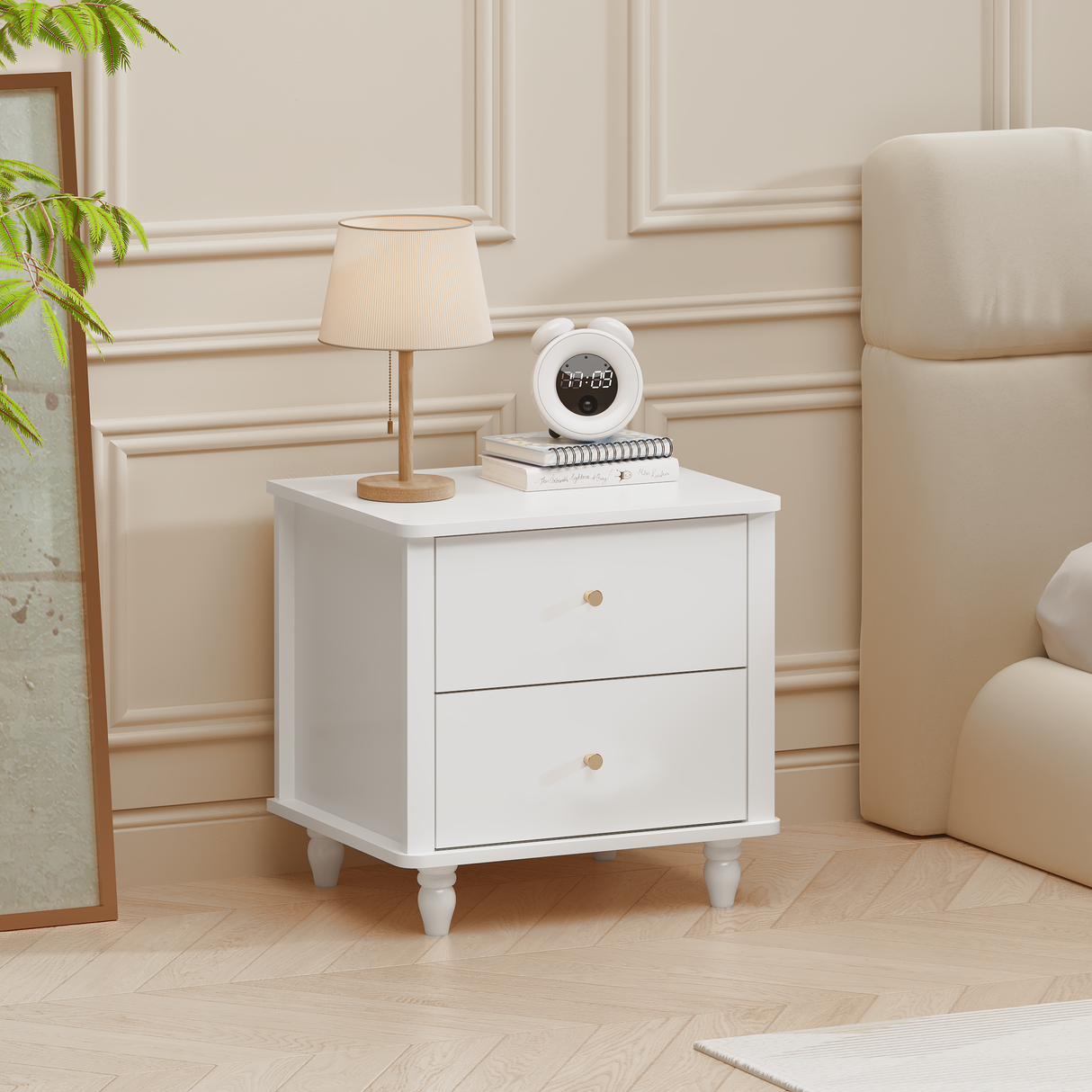 Modern 2-Drawer Nightstand