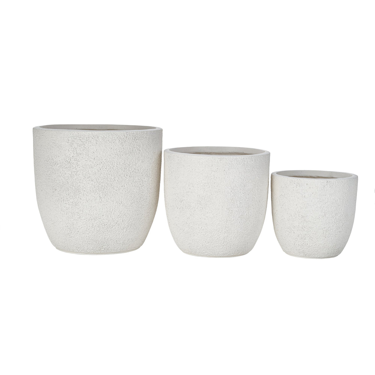U_Style Lightweight Matte Textured MGO Outdoor Indoor Flower Pot Set of 3