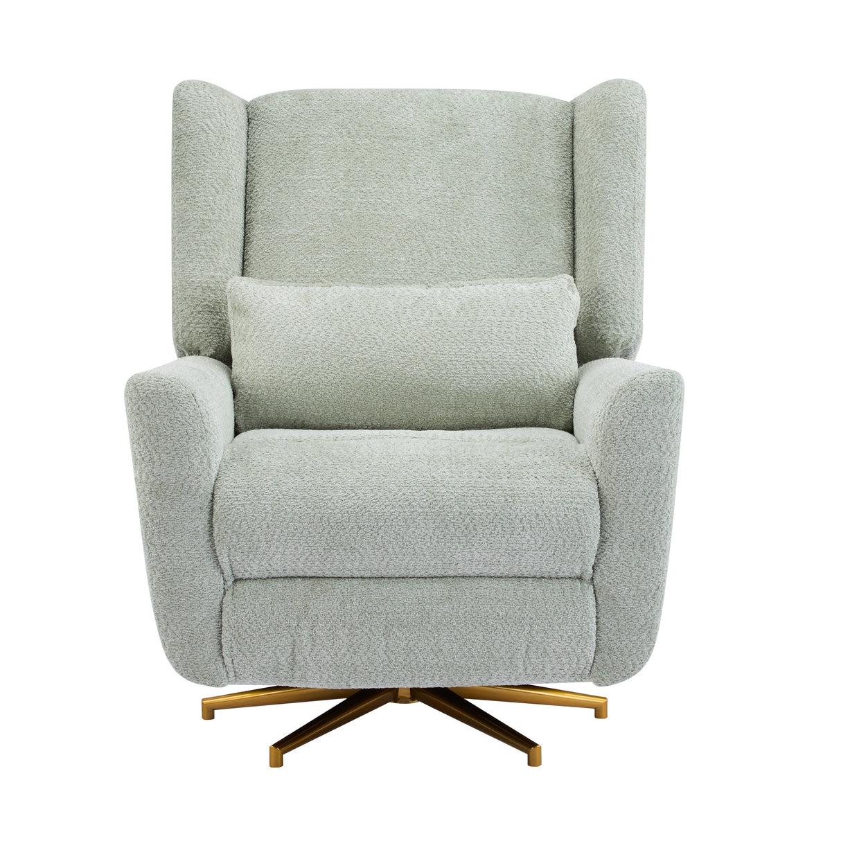Power Recliner Chair Swivel with Boucle Upholstery and 360° Swivel