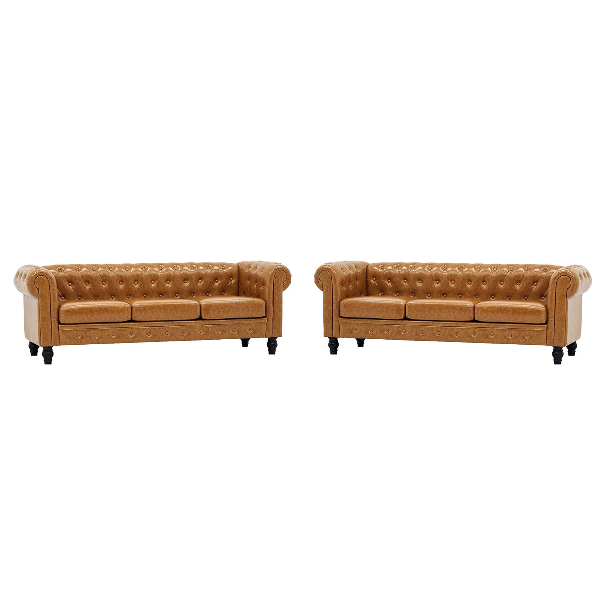 Elegant 2-Piece PU Sofa Set for Living Room