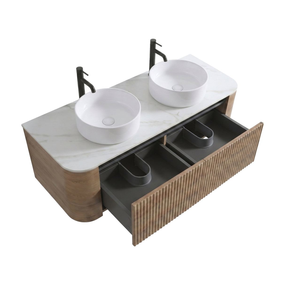 Erba 60 Inch Bathroom Vanity with Sink in Honey