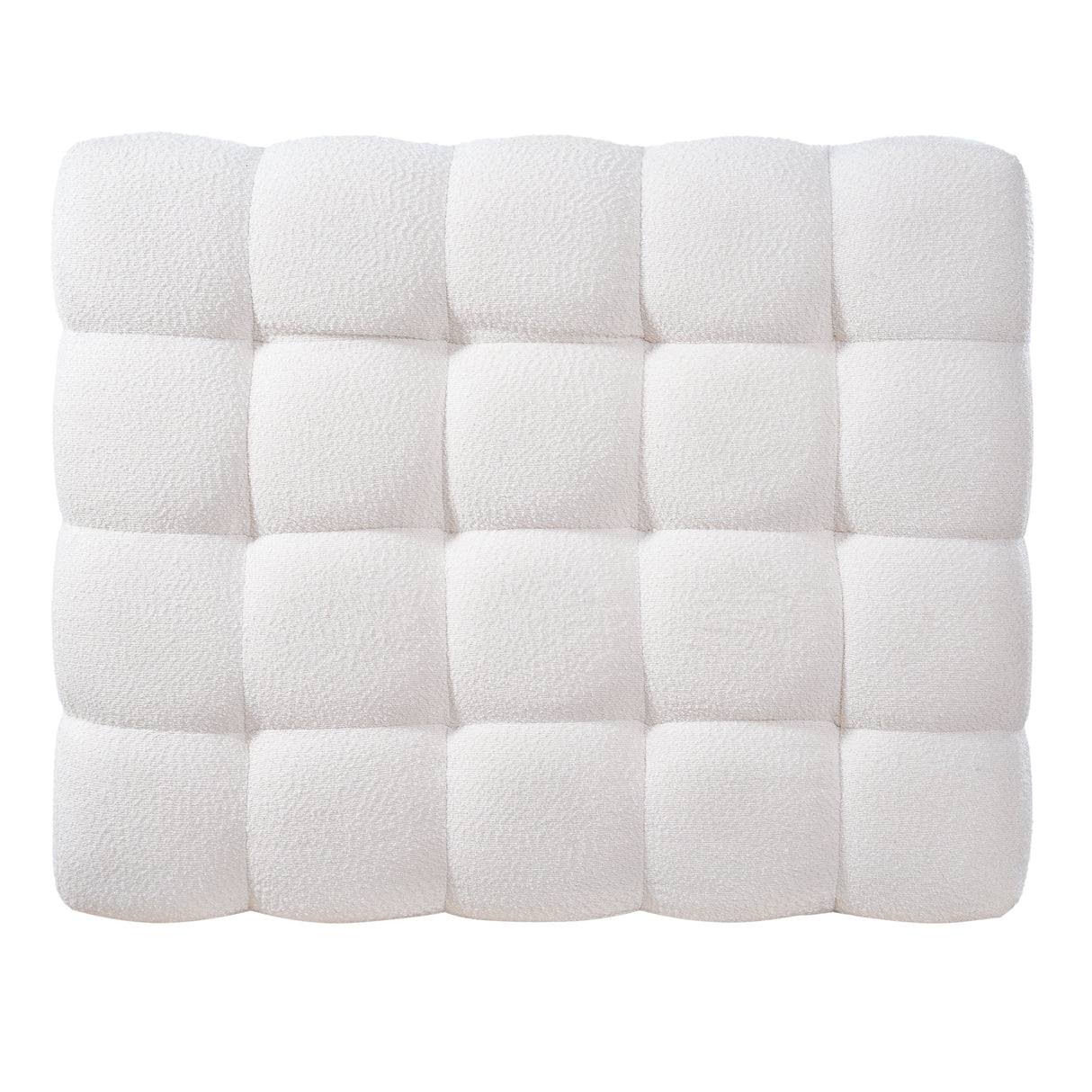 White Boucle Multipurpose Ottoman