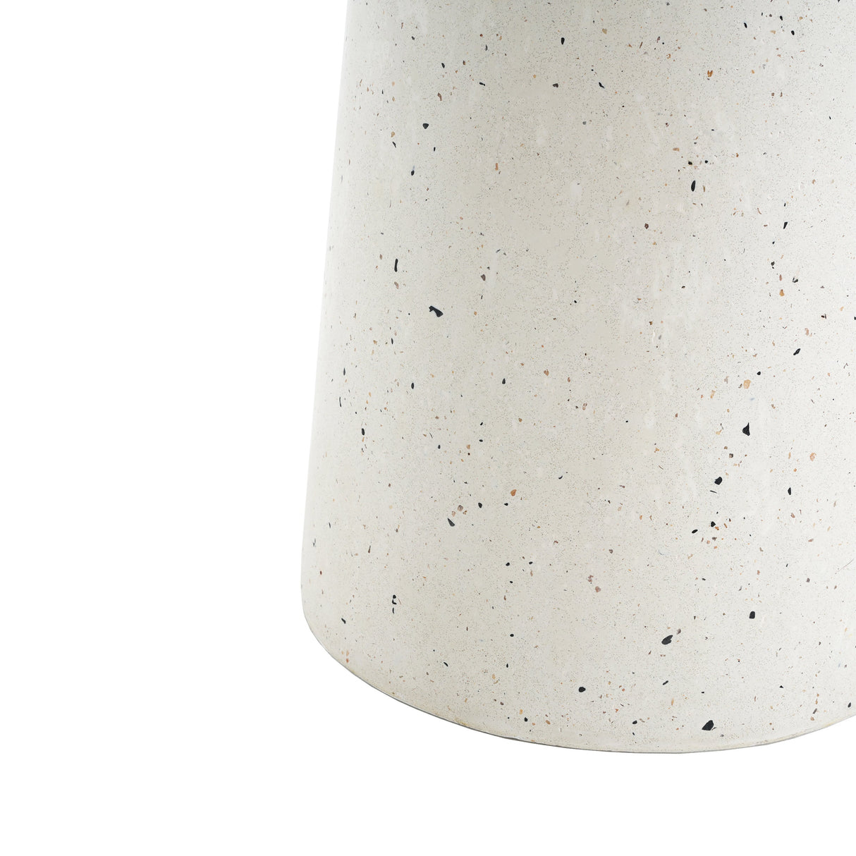 Outdoor 24' H MGO Terrazzo Side Table, White